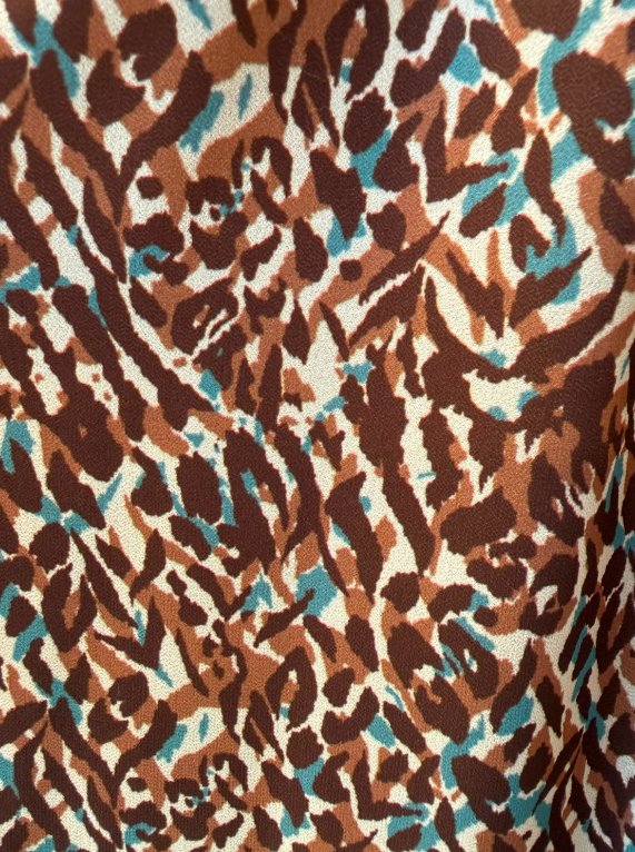Vestido Largo Asimétrico Estampado Animal Print