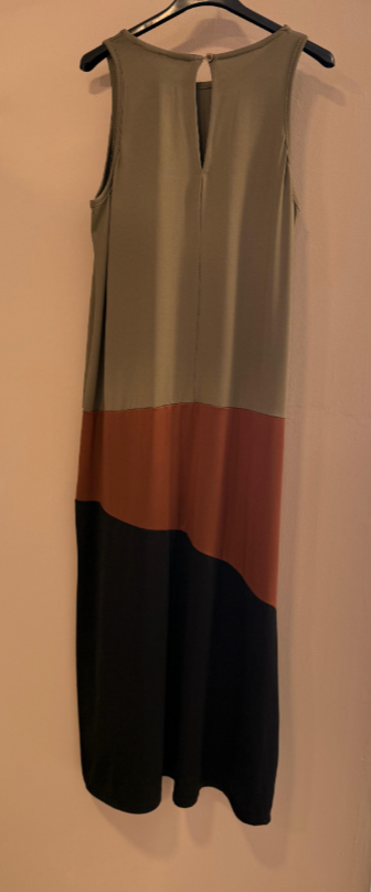 Vestido Punto Seda Fría Tricolor