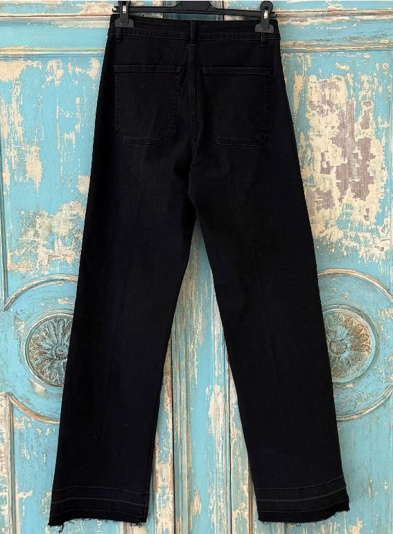 Pantalón Vaquero con Botones de Flores