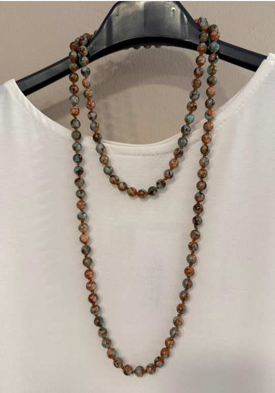 Collar Largo Oriental Bolitas