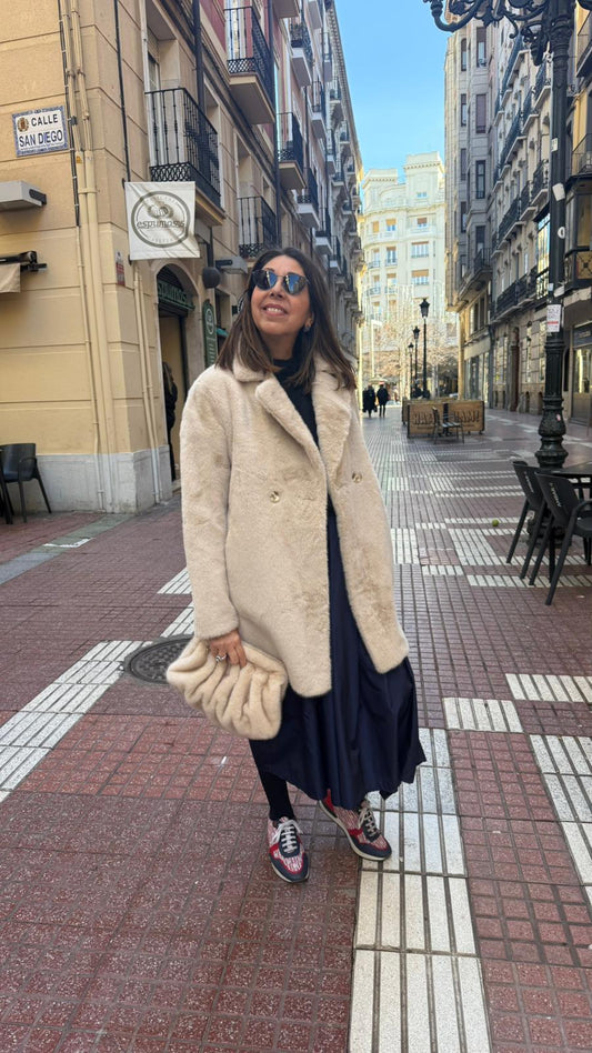 Chaquetón Batín Efecto Visón Rasado - Pelo Premium