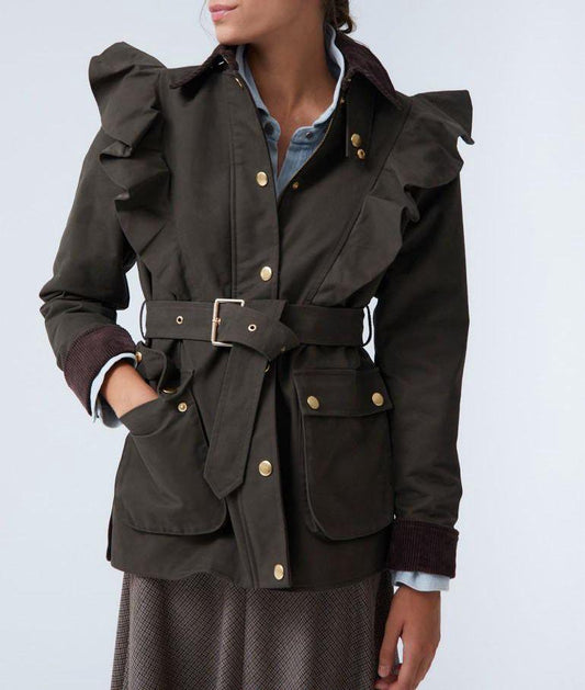 Chaqueta Utility Volantes Hombros - Chaqueta Mujer