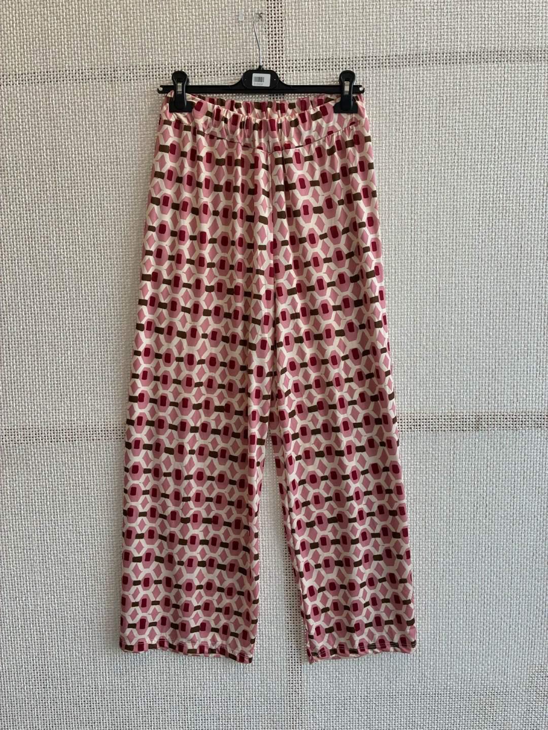 Pantalón Estampado Retro punto de seda