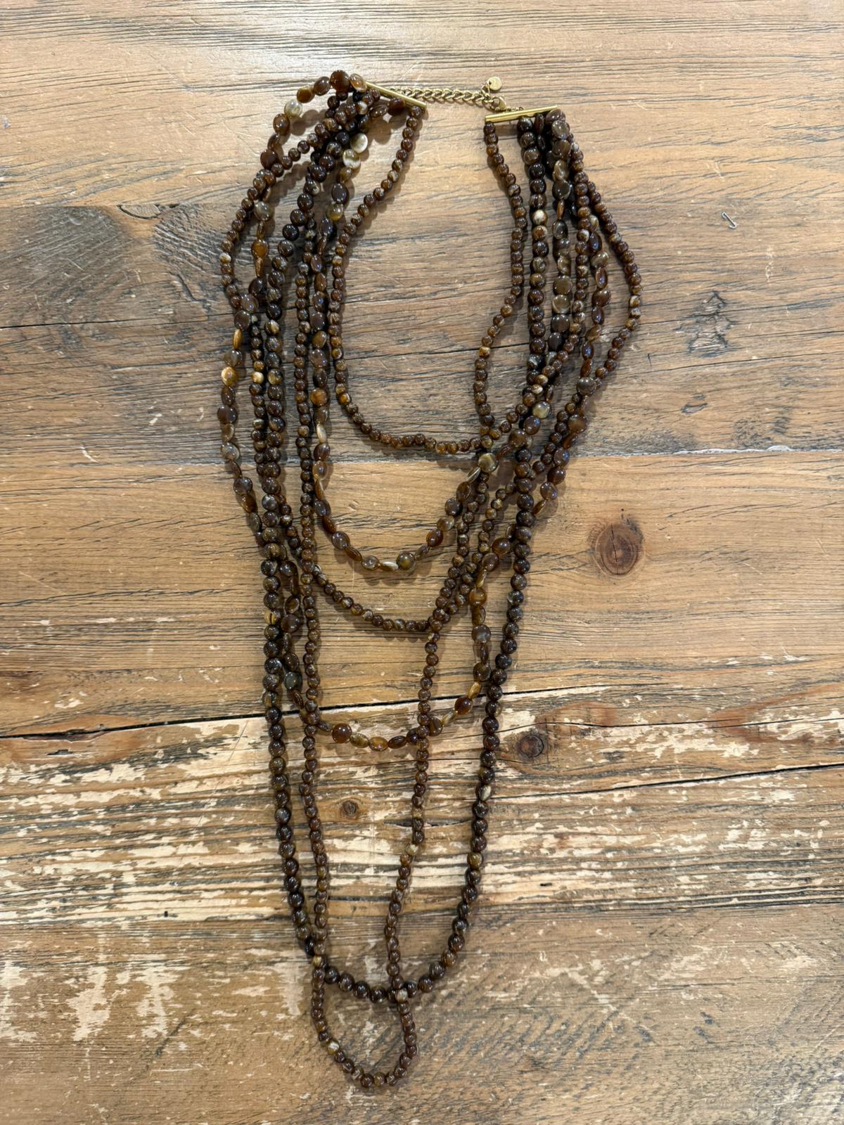 Collar largo varias vueltas Resina