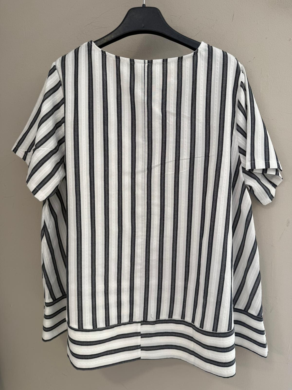 Blusa Rayas con Bolsillo