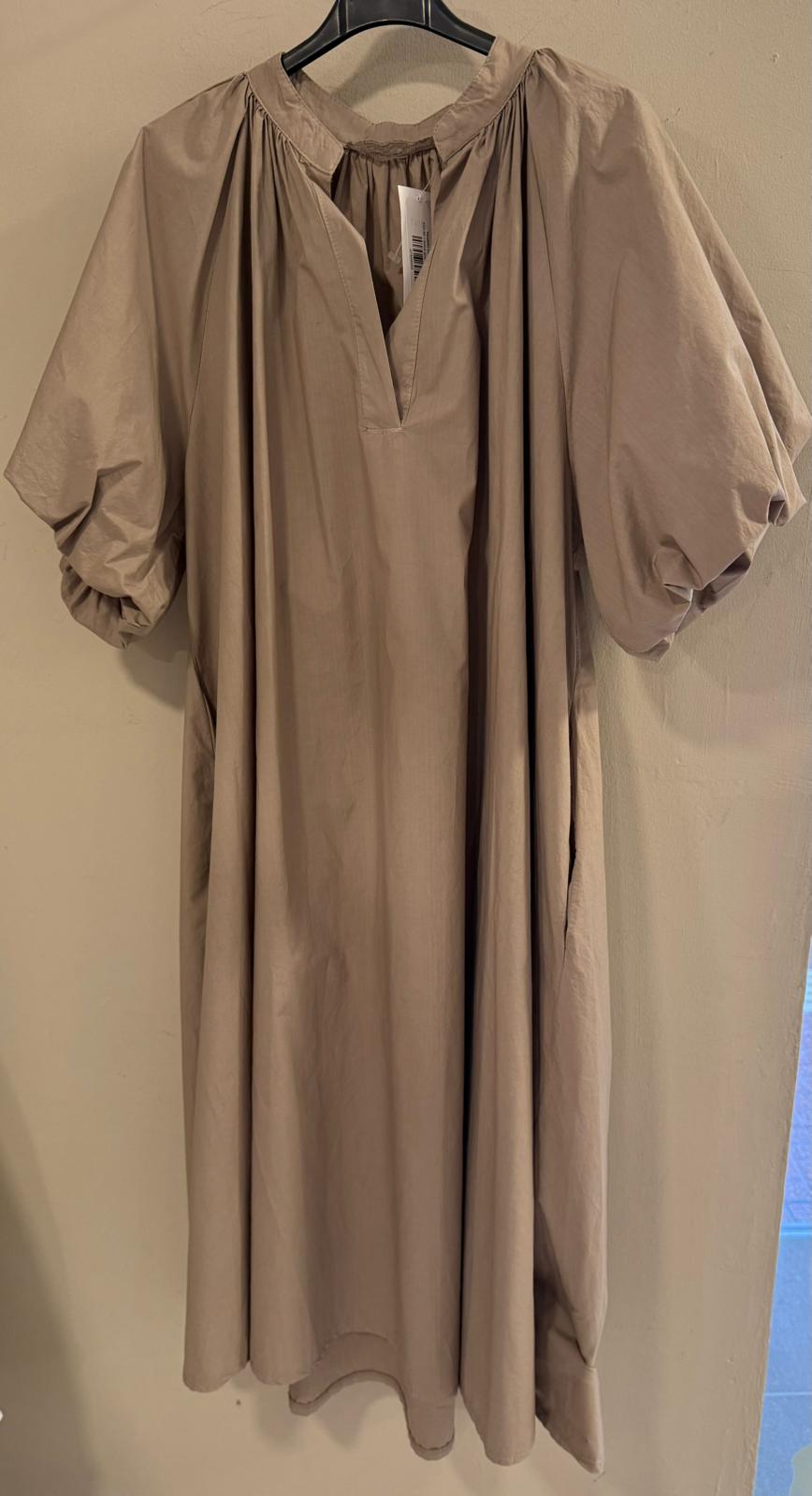 Vestido manga abullonada 100%algodón
