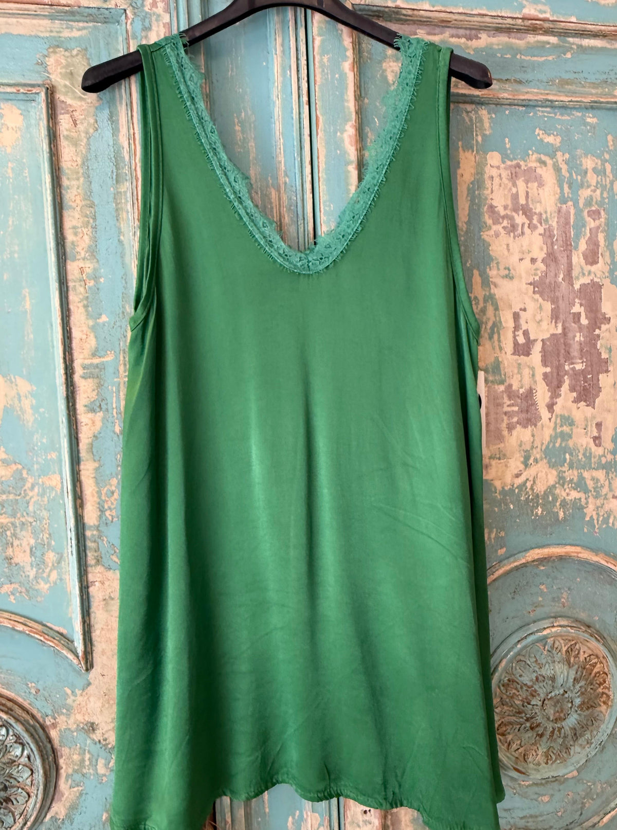 Top Satinado con Encaje