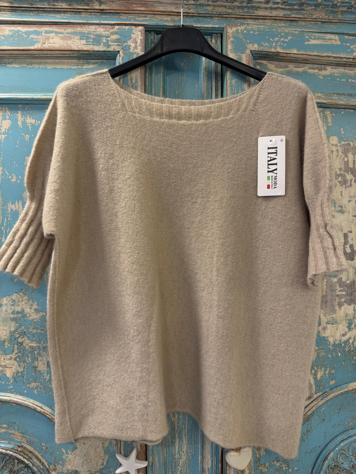 Jersey con Alpaca M/C terminada en canalé