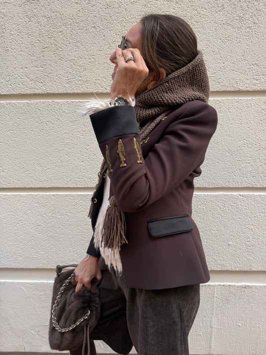 Balaclava pompones hecha a mano (Mod.28)