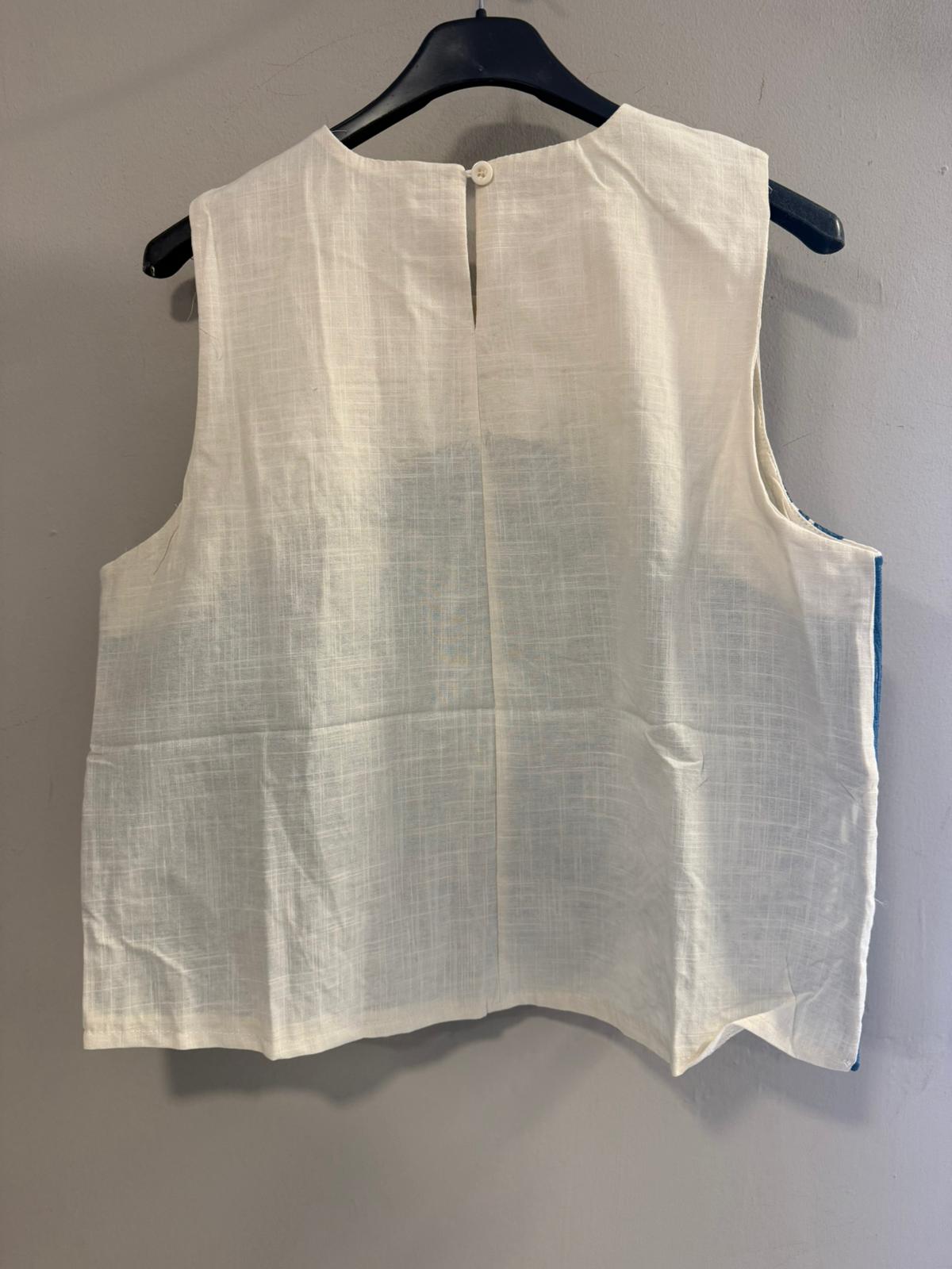 Conjunto Calpe - Top y Falda con Bordado Azul