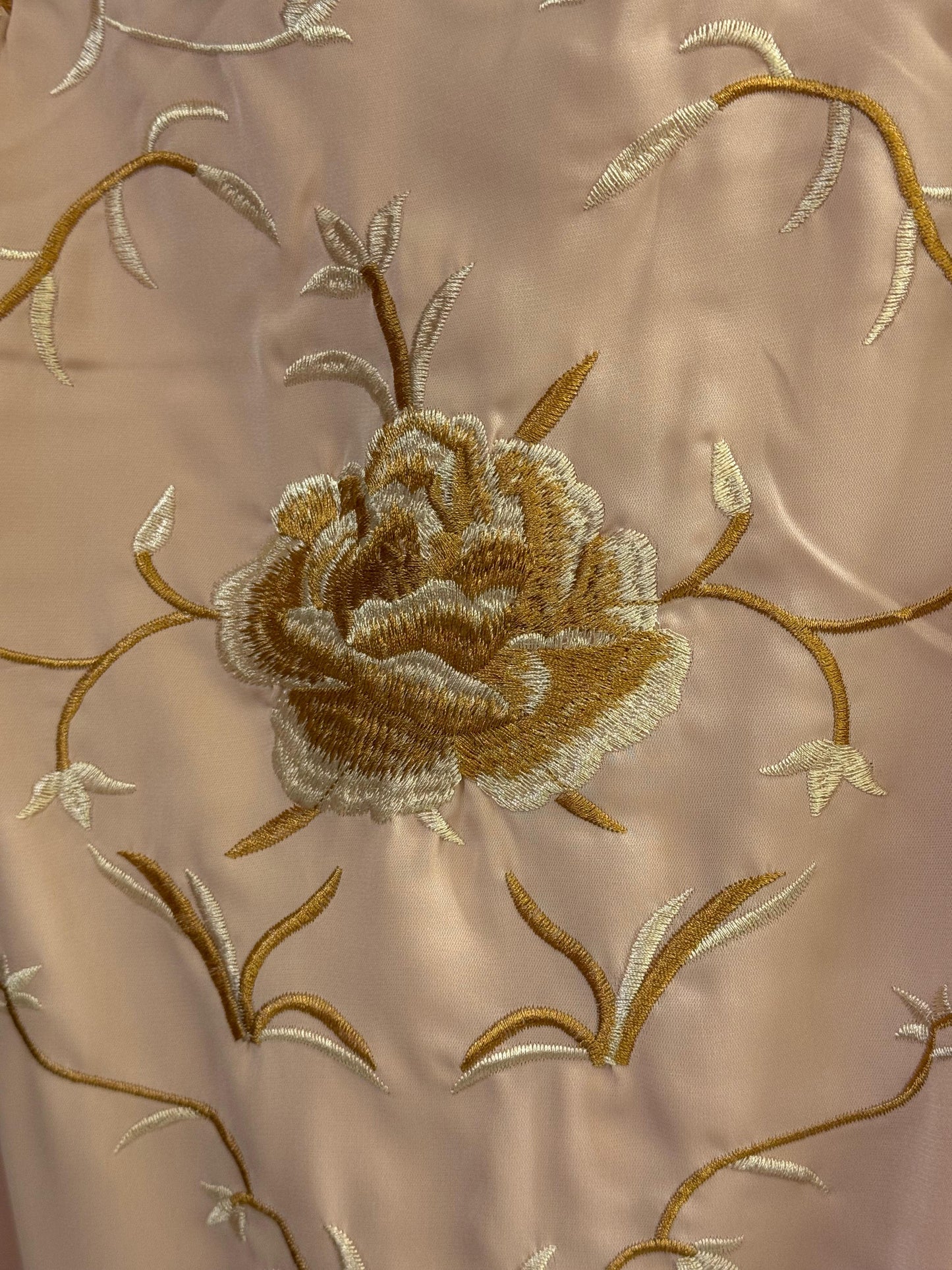 Falda Larga Bordada con Flecos