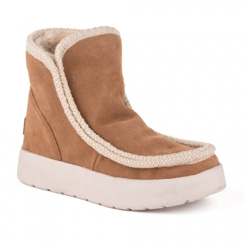 Botín piel serraje color cuero “Yumas”