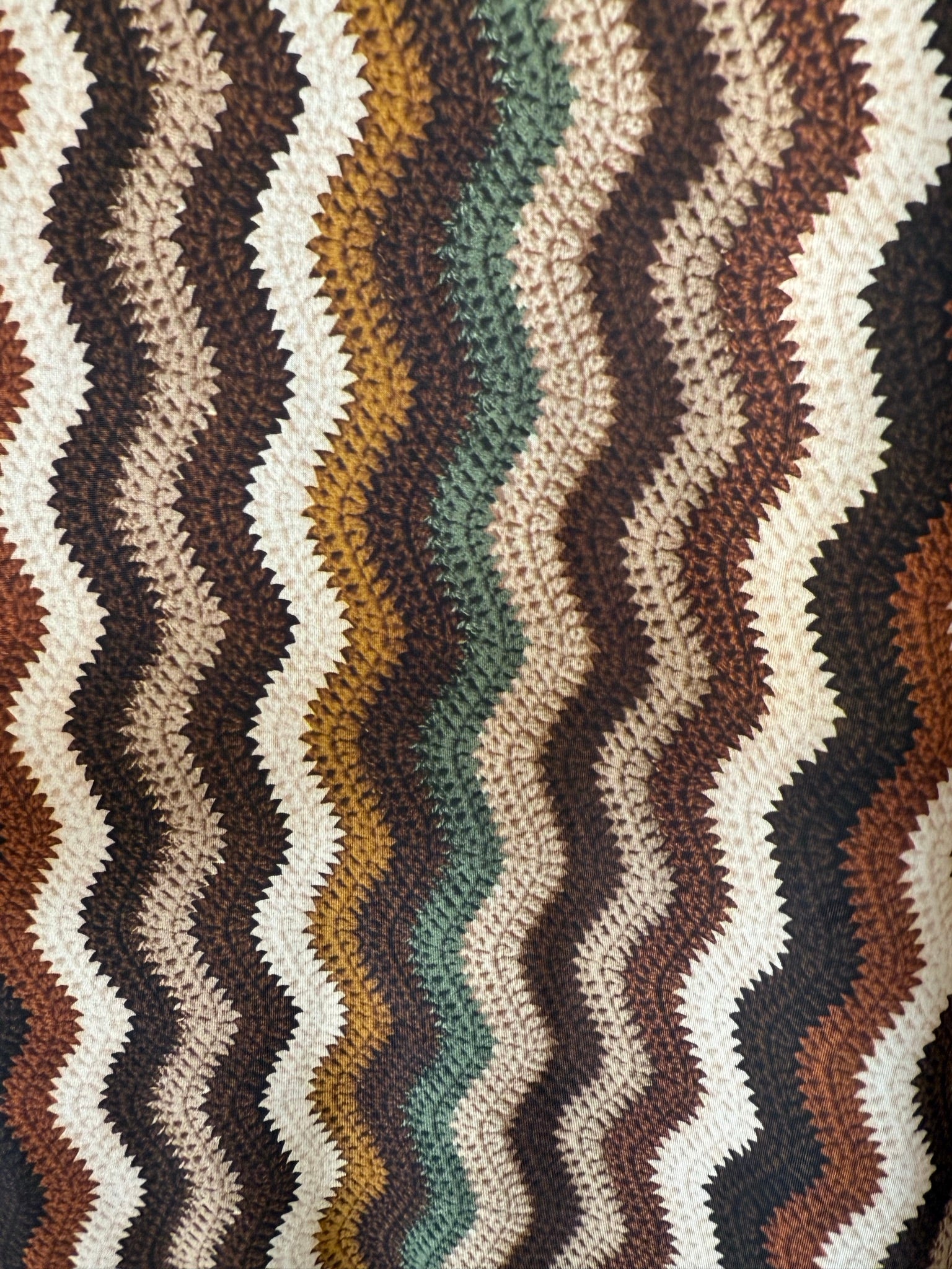 Vestido punto seda zig zag escote pico lúrex DONDOLA