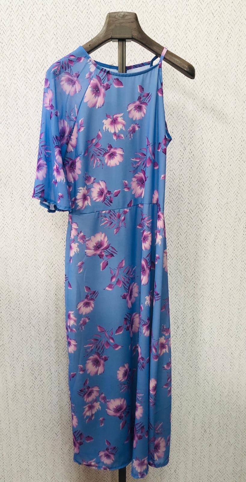 Vestido estampado mangas asimétricas DONDOLA