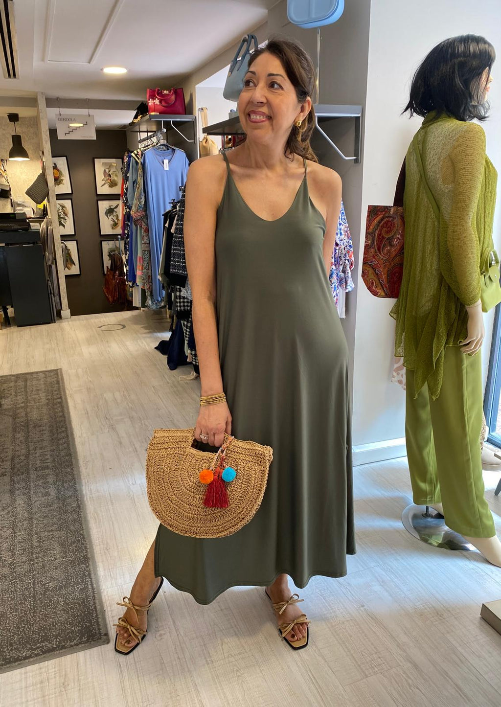 Vestido punto seda fría espalda nadadora DONDOLA