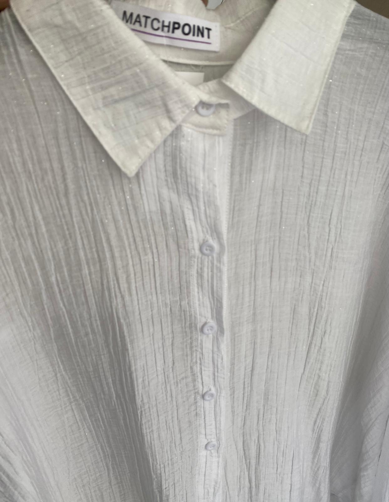 Camisa blanca efecto lúrex DONDOLA