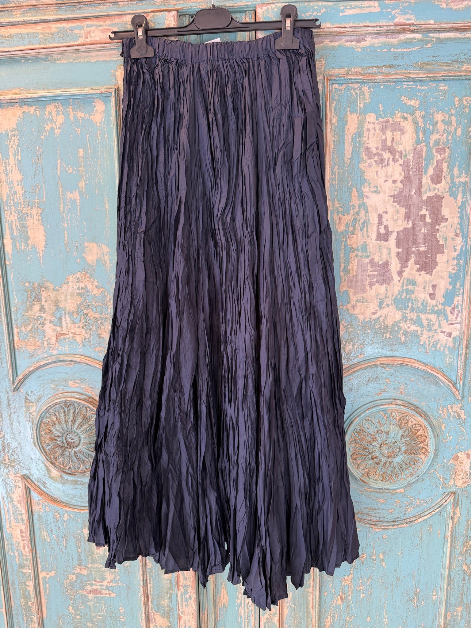 Falda arrugada cintura elástica viscosa DONDOLA