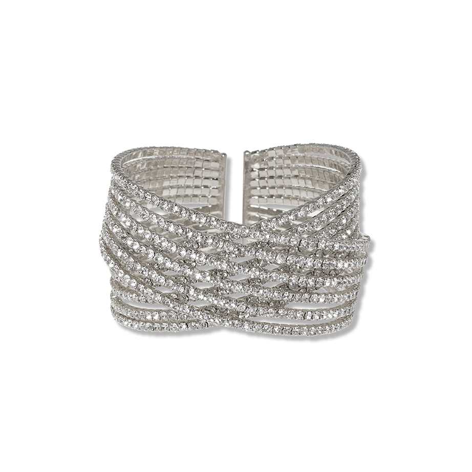 Pulsera rígida cruzada cristales "Thun" ALIBEY