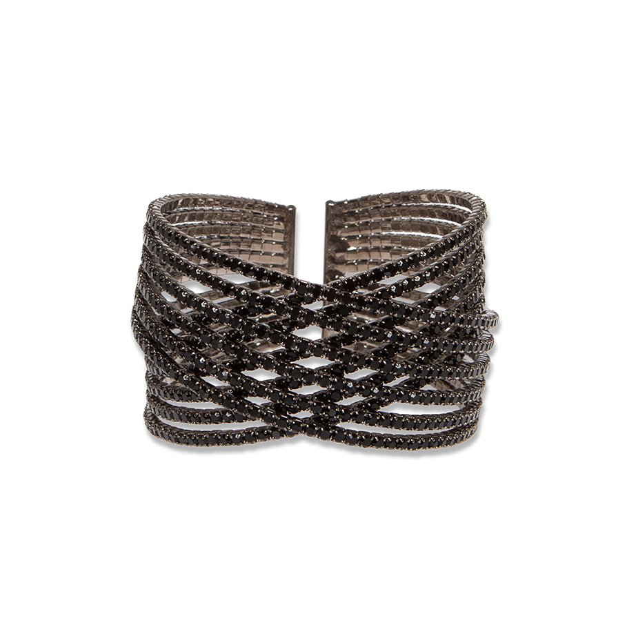 Pulsera rígida cruzada cristales "Thun" ALIBEY