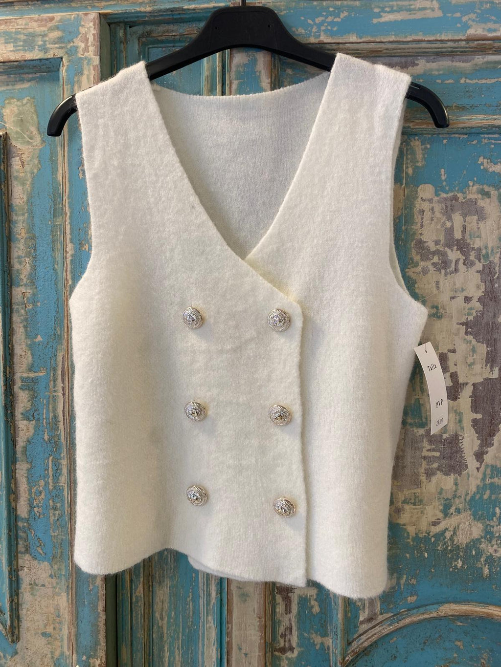 Chaleco corto punto doble botonadura DONDOLA