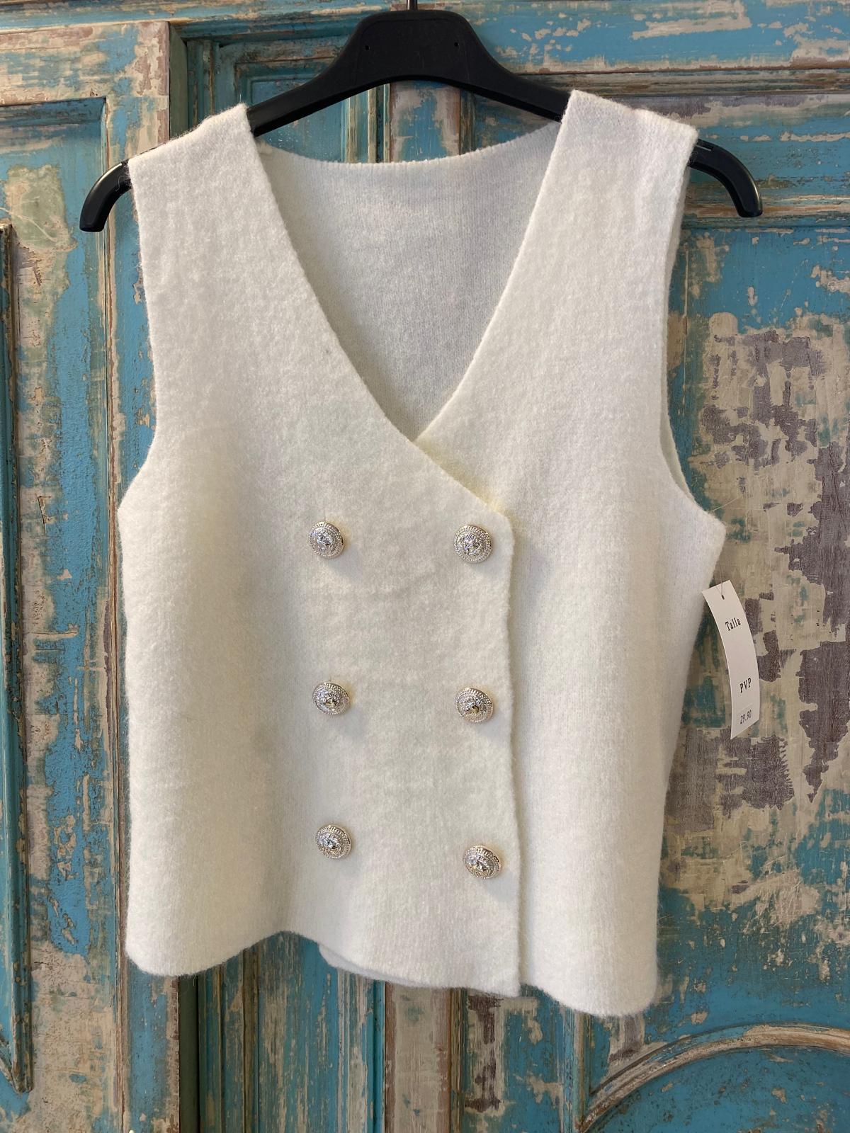 Chaleco corto punto doble botonadura DONDOLA