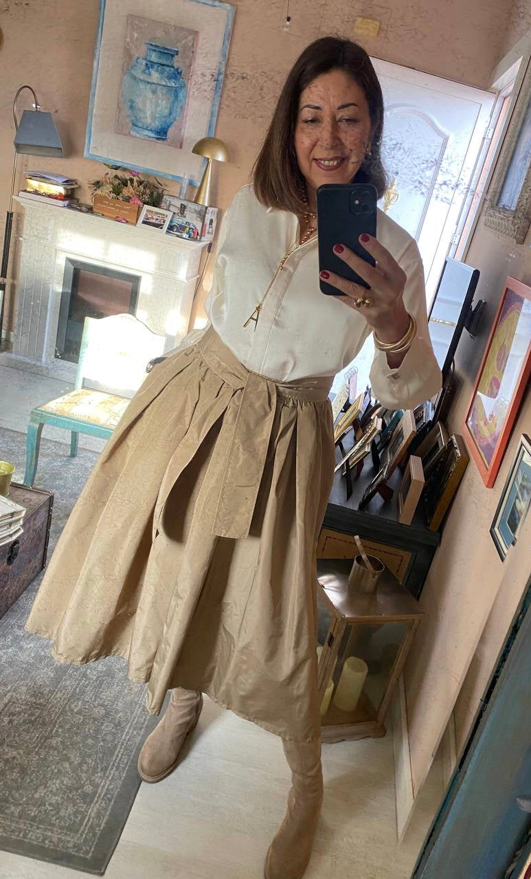 Falda tela gabardina  lazada “Telva” DONDOLA