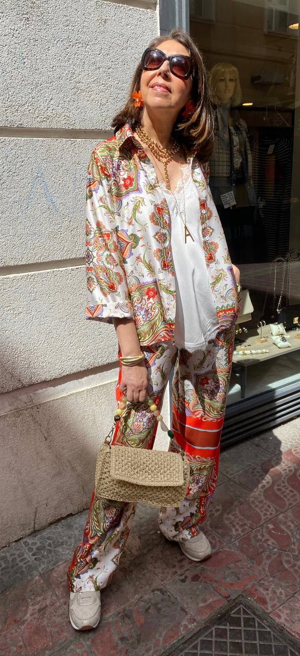 Camisa estampada coral (conjunto pijamero) DONDOLA