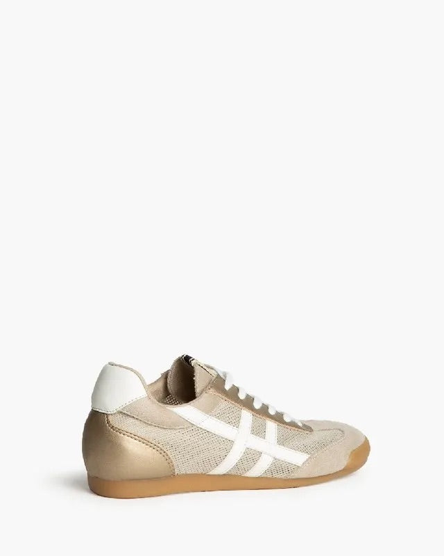 Deportivas retro rejilla color oro CORINA