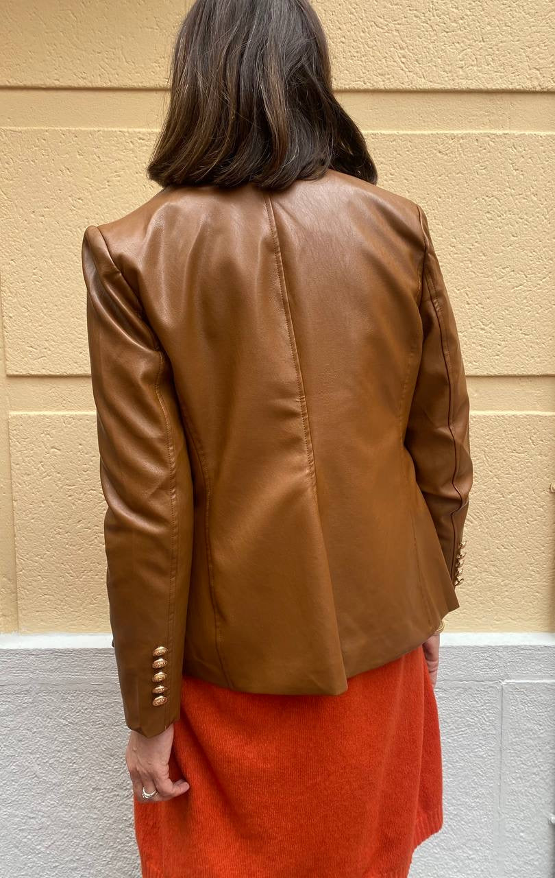 Blazer polipiel marrón DONDOLA