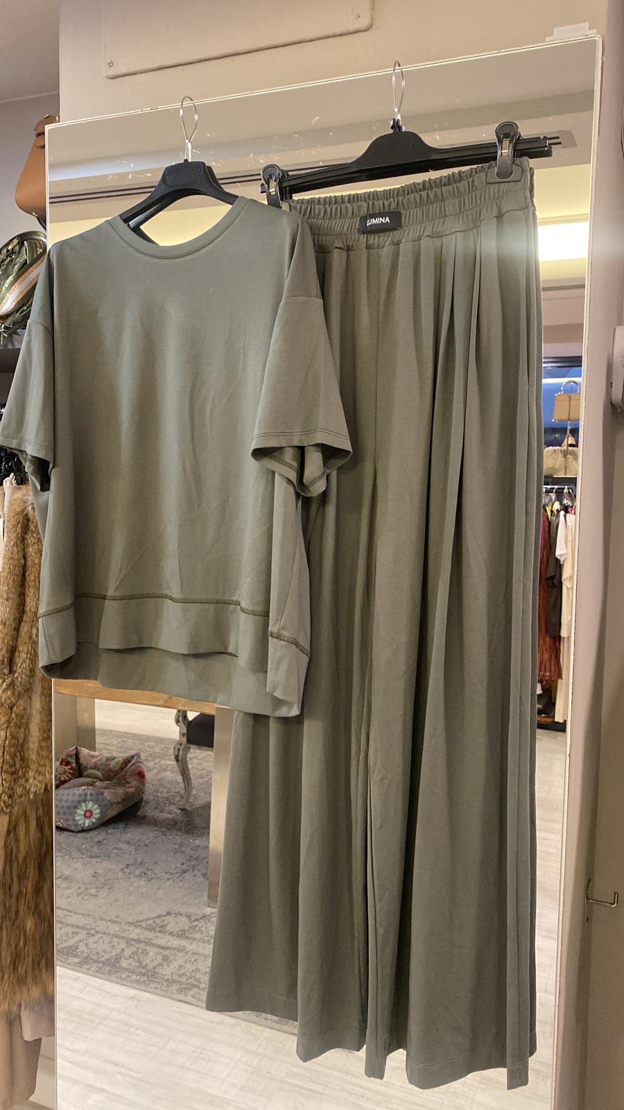 Pantalón punto con pinzas (conjunto) DONDOLA