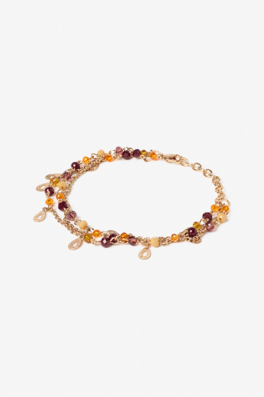 Pulsera cadena con charms tonos naranjas “PM.ARENIS” NEKANE