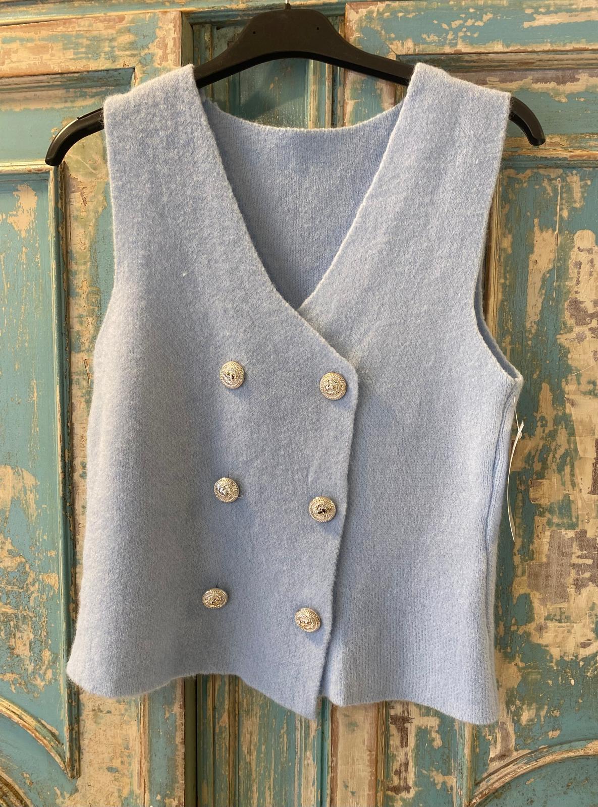 Chaleco corto punto doble botonadura DONDOLA