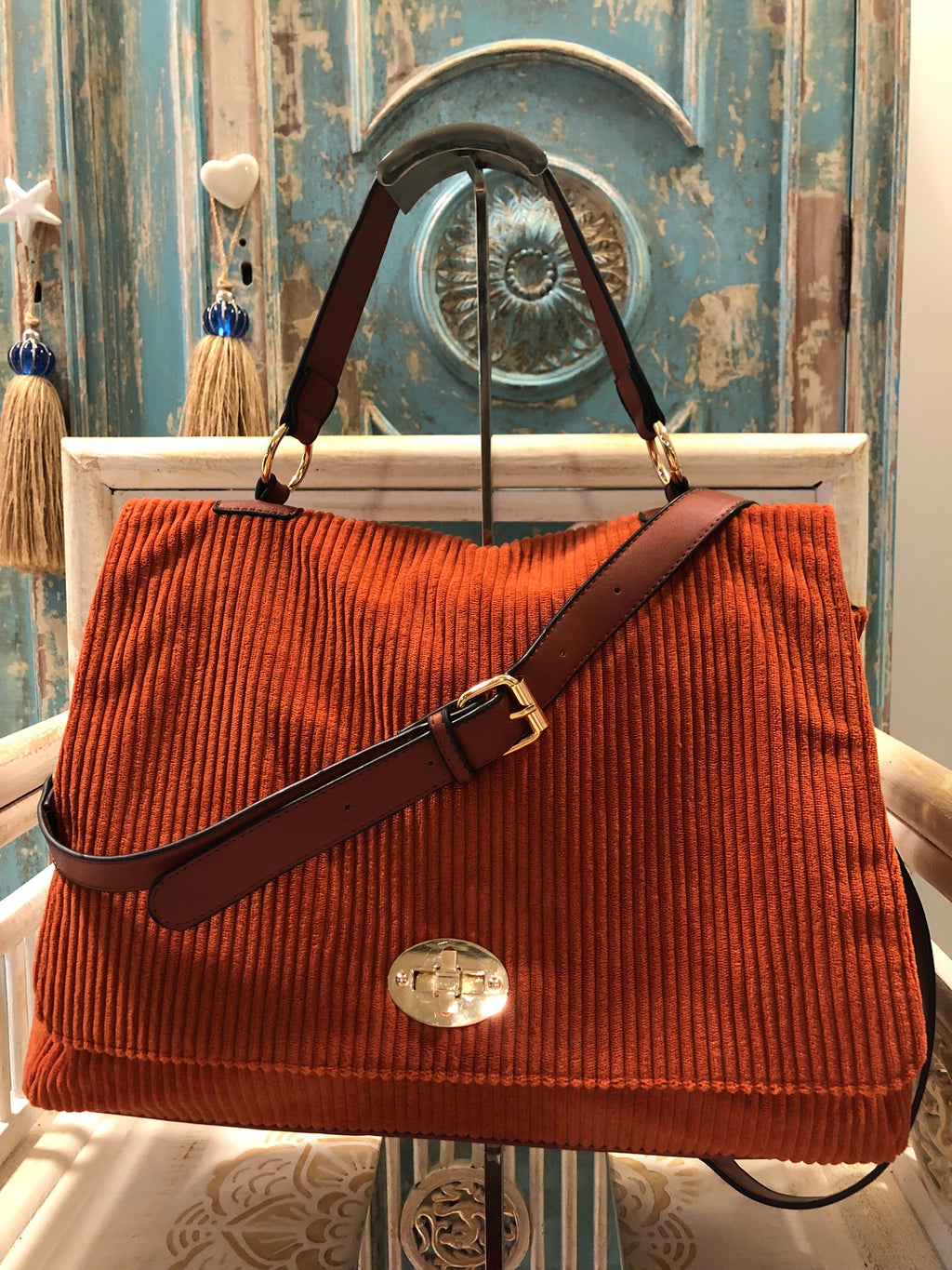 Bolso shopping de pana “Dondola”