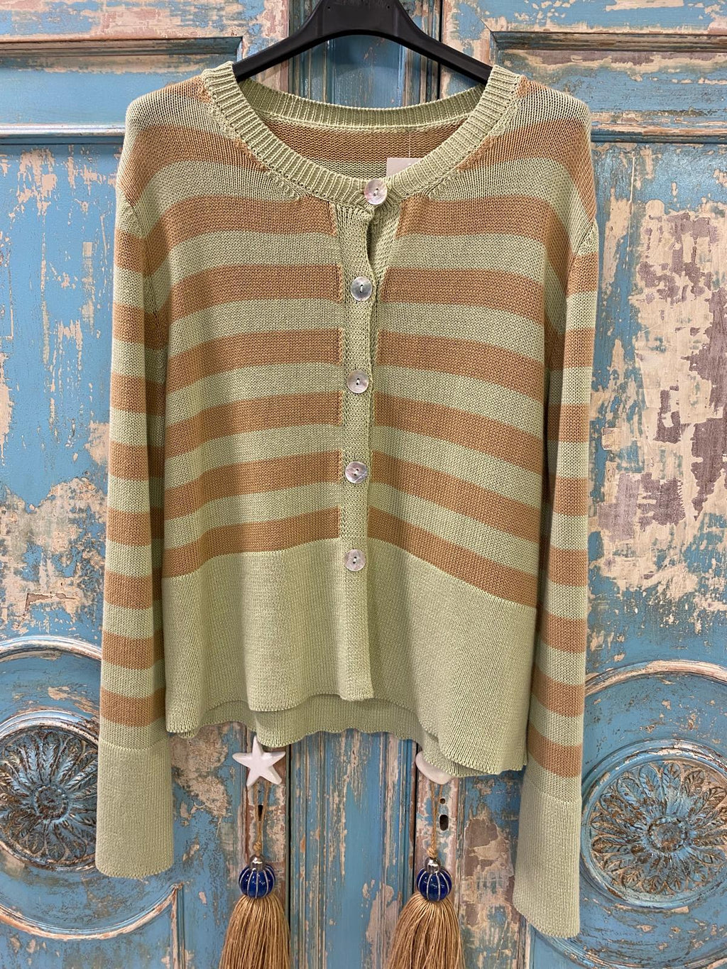 Chaqueta rayas manga ligeramente acampanada DONDOLA