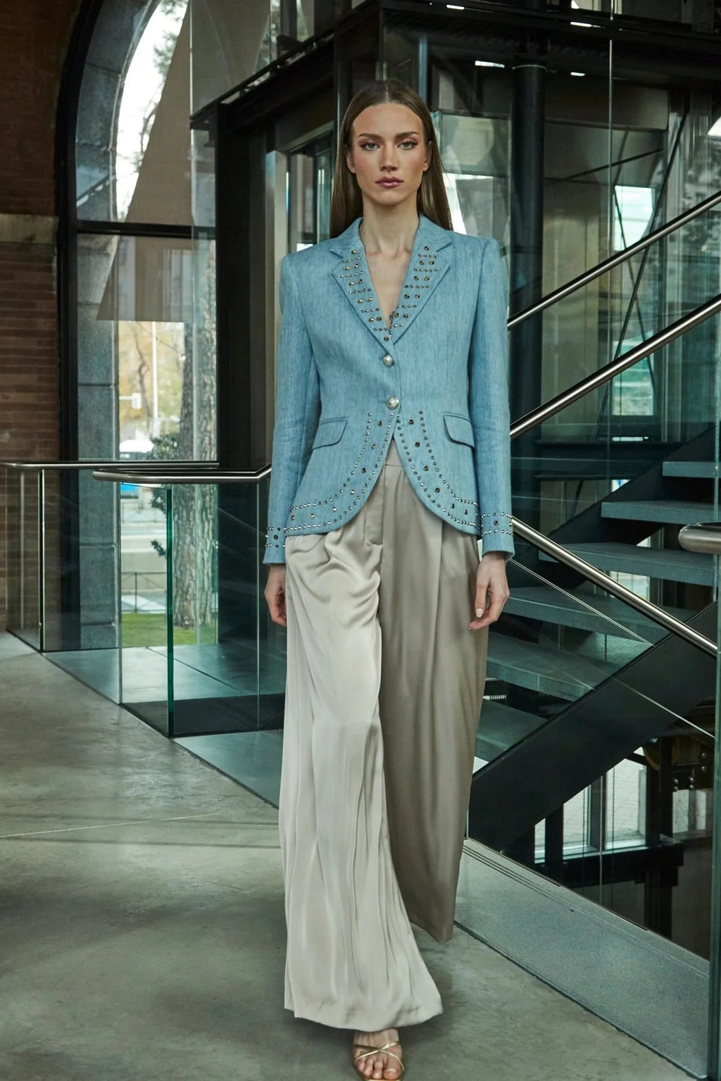 BLAZER TACHAS DENIM “CHIARA” “THE EXTREME COLLECTION”