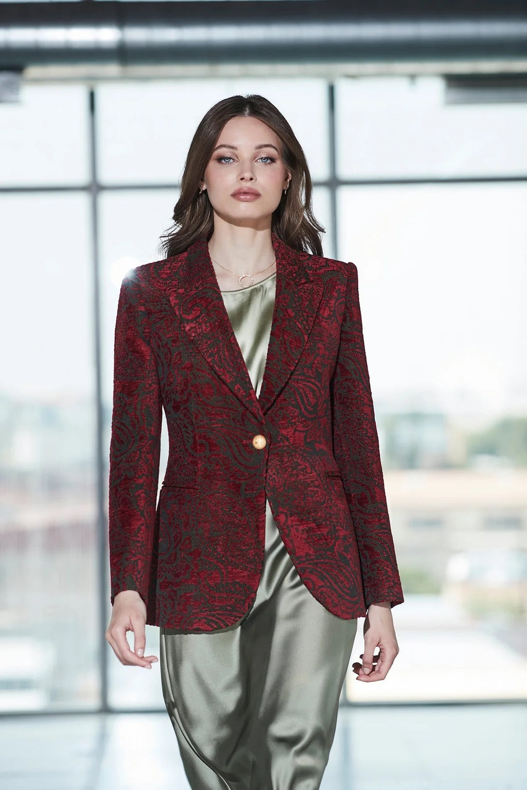 Blazer Jacquard MERLOT SCOTLAND FLOWER “THE EXTREME COLLECTION”