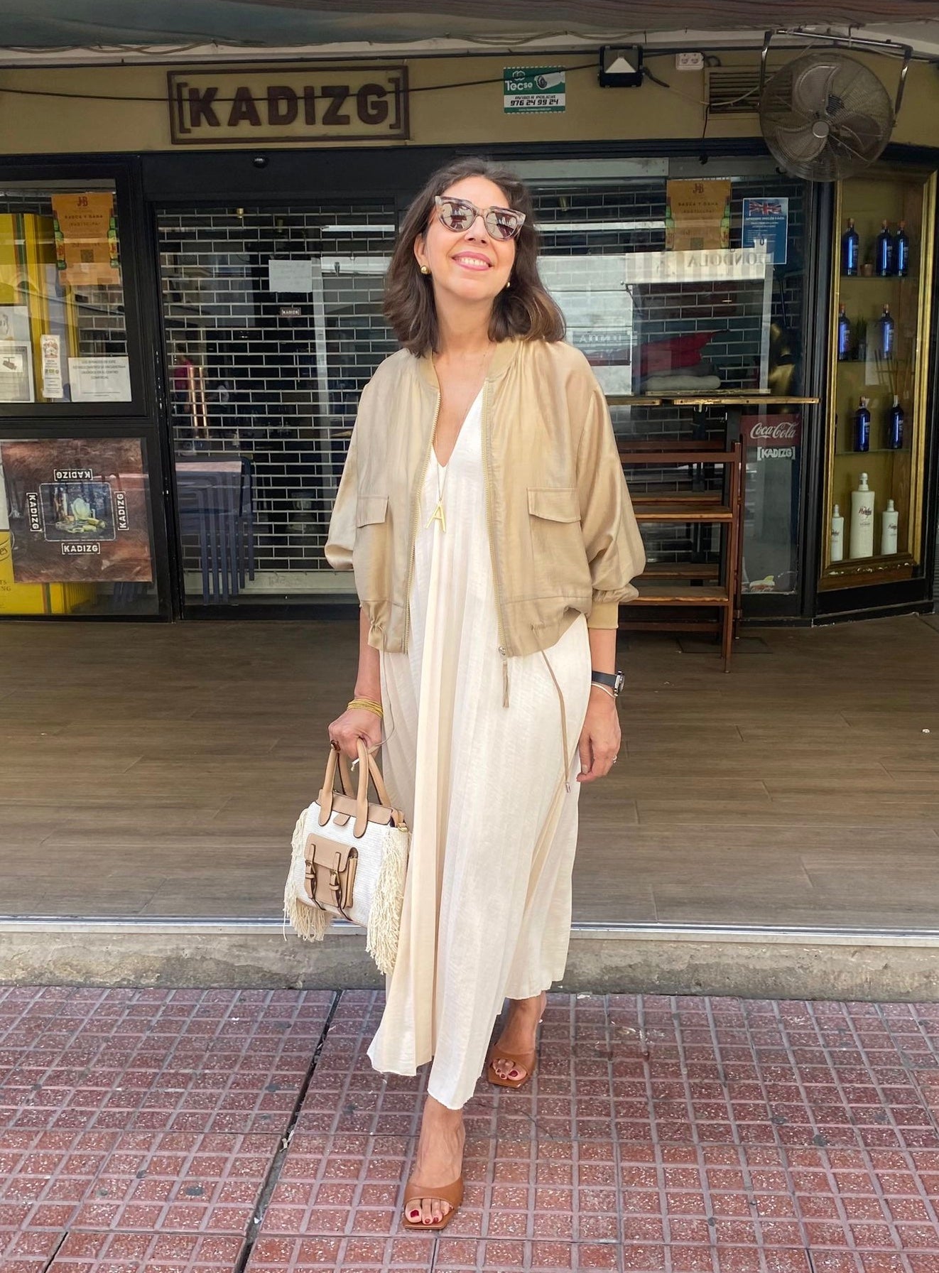 Vestido plisado tirantes con escote pico DONDOLA