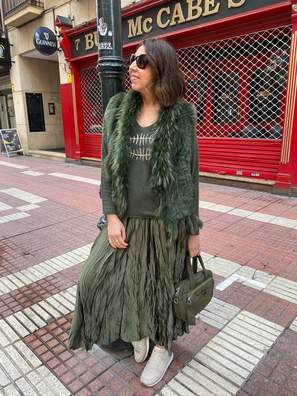 Chaleco pelo natural conejo y zorro DONDOLA