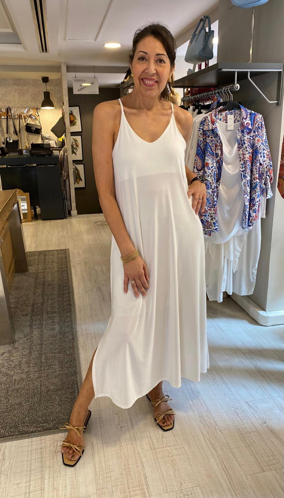 Vestido punto seda fría espalda nadadora DONDOLA