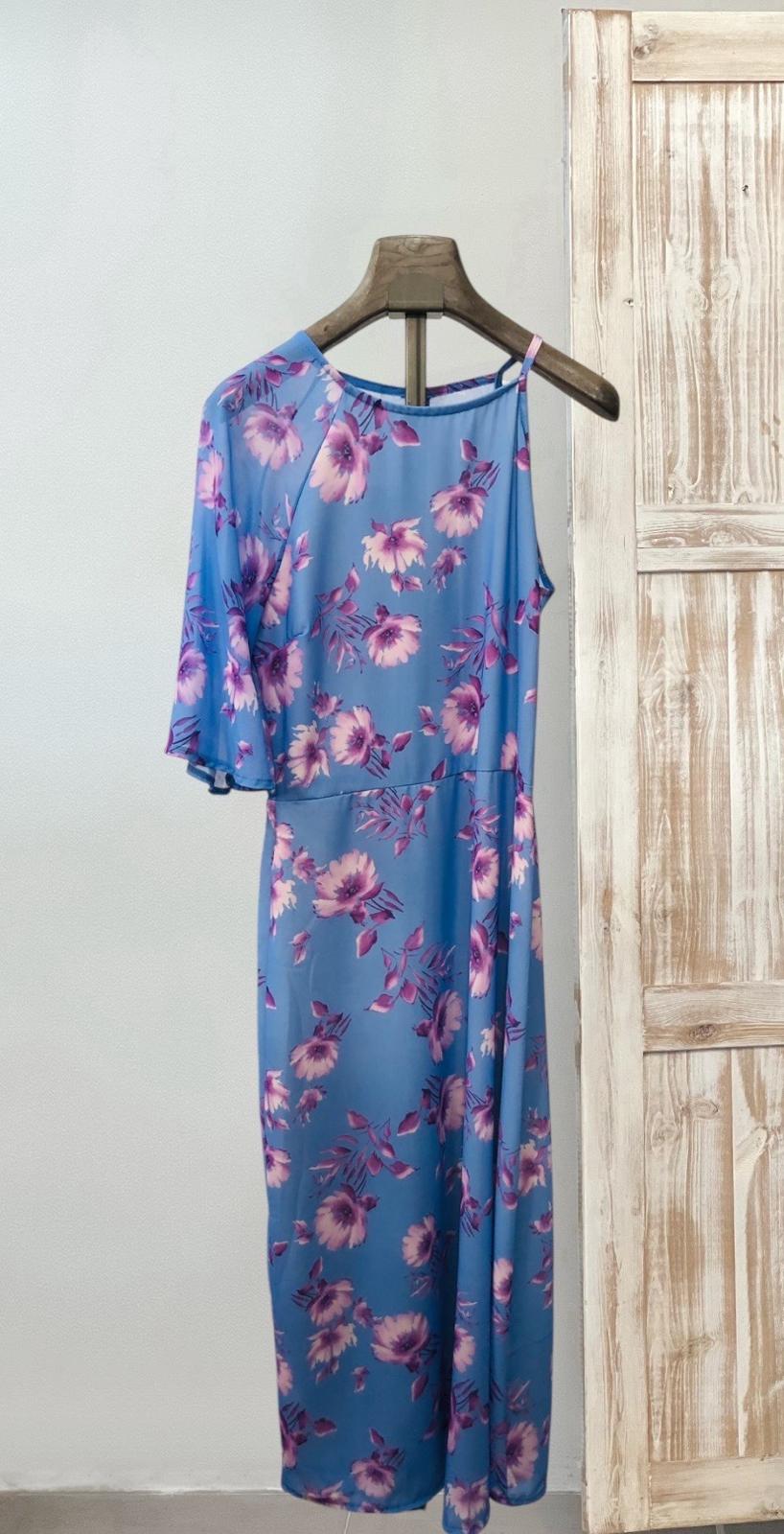 Vestido estampado mangas asimétricas DONDOLA