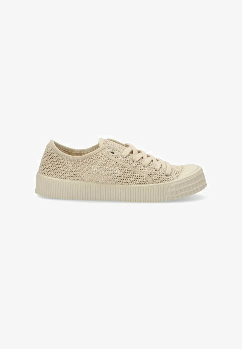Deportivas beige tela de rejilla puntera engomada DONDOLA