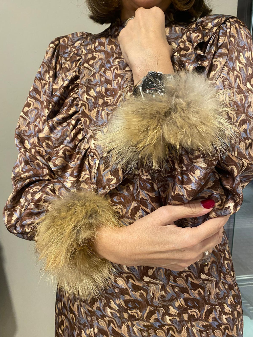 Puños pelo natural zorro DONDOLA