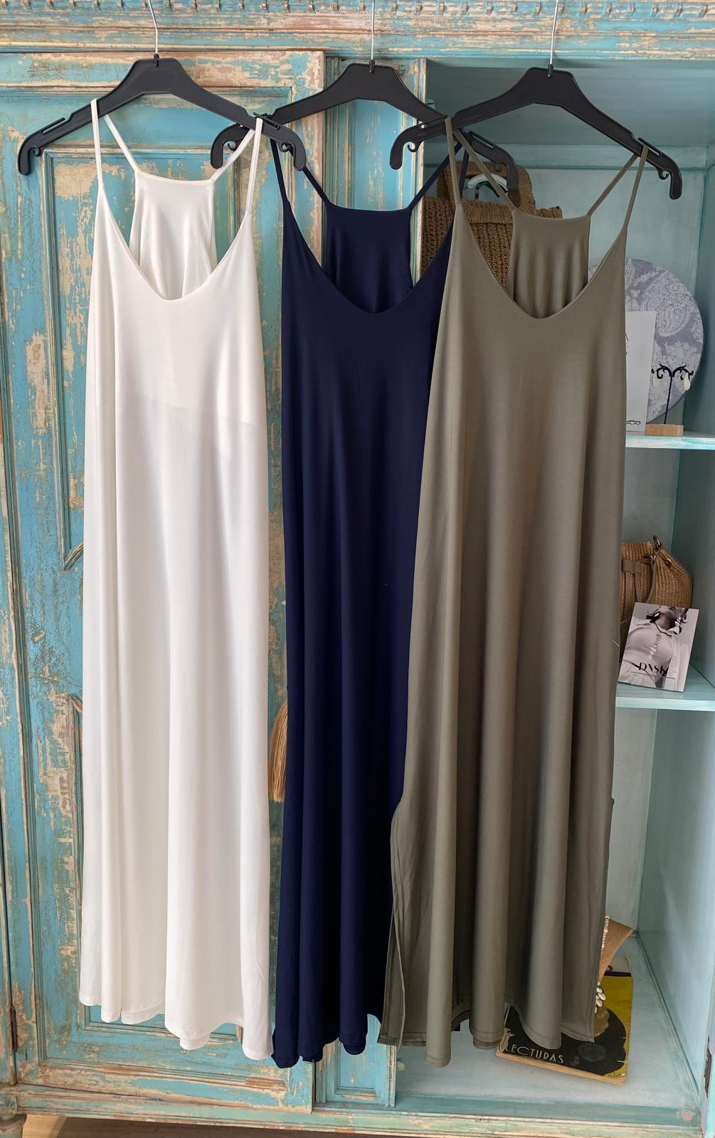 Vestido punto seda fría espalda nadadora DONDOLA