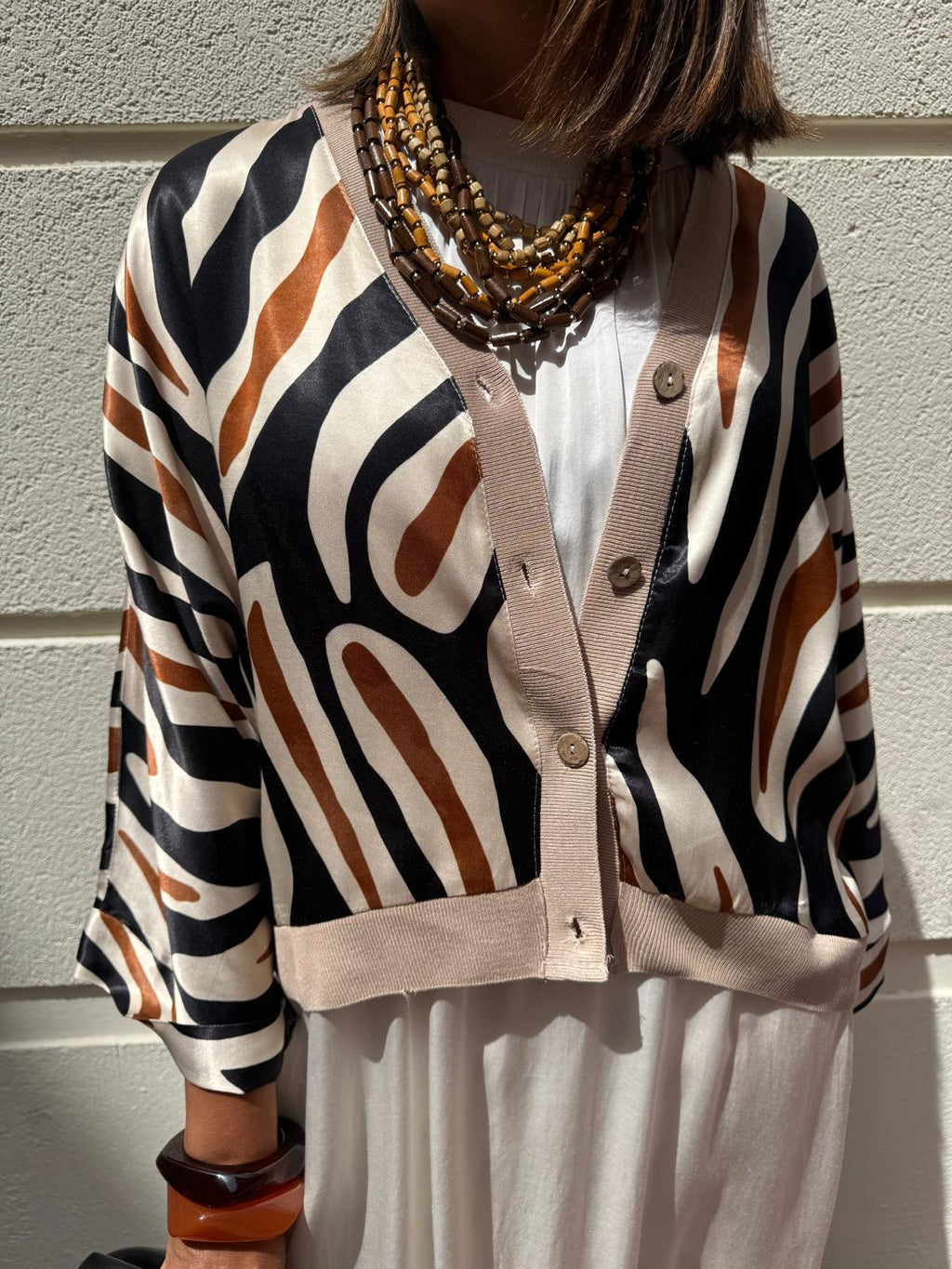 Bomber satinada cebra DONDOLA