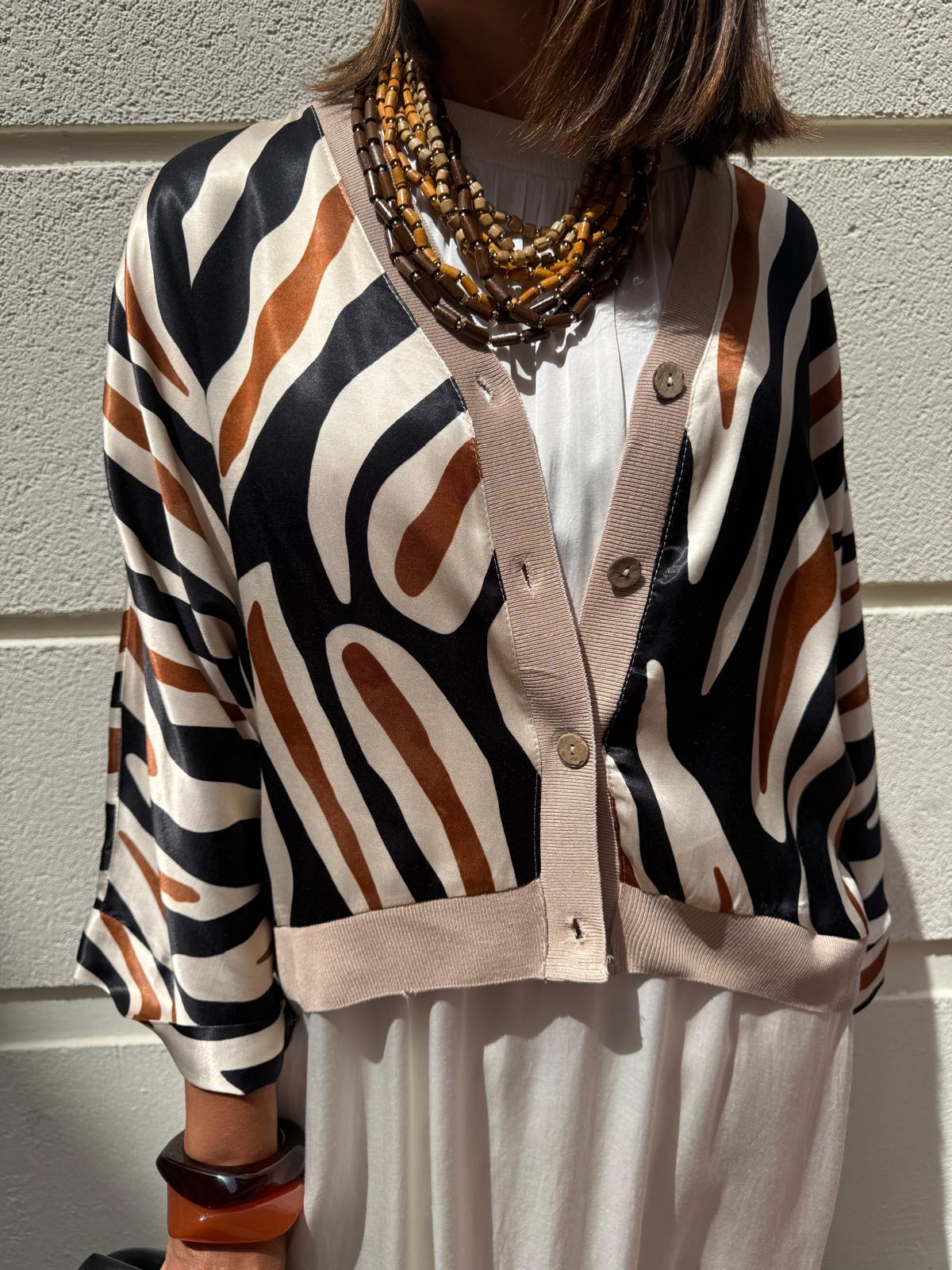 Bomber satinada cebra DONDOLA