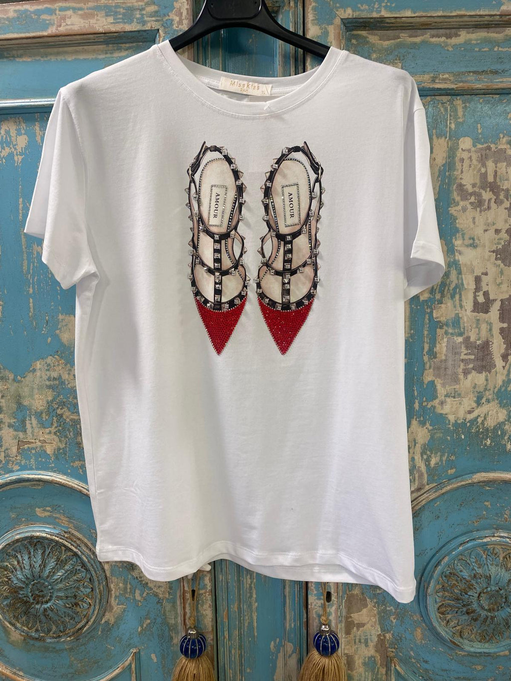 Camiseta algodón zapatos tachuelas DONDOLA