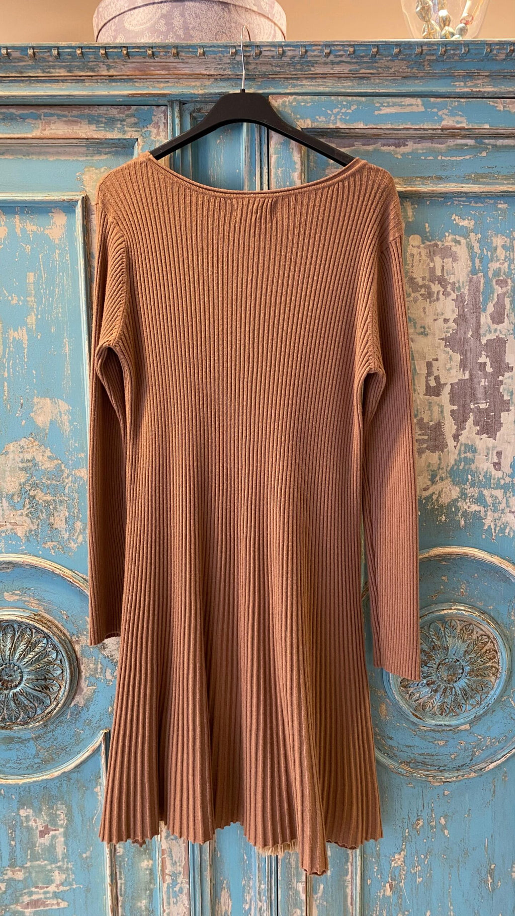 Vestido canalé camel DONDOLA