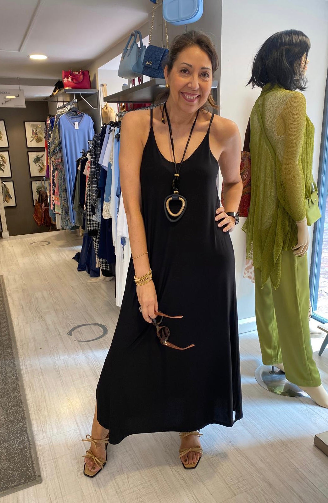 Vestido punto seda fría espalda nadadora DONDOLA