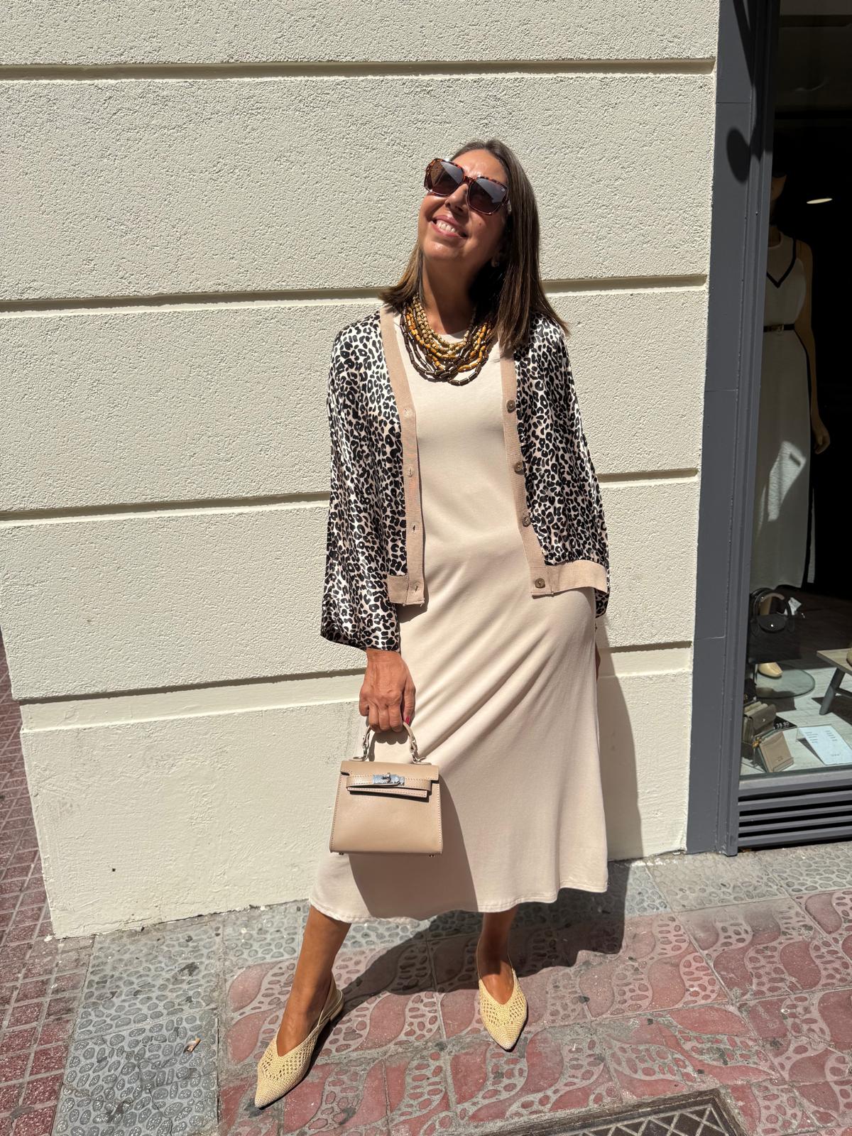 Bomber satinada animal print DONDOLA