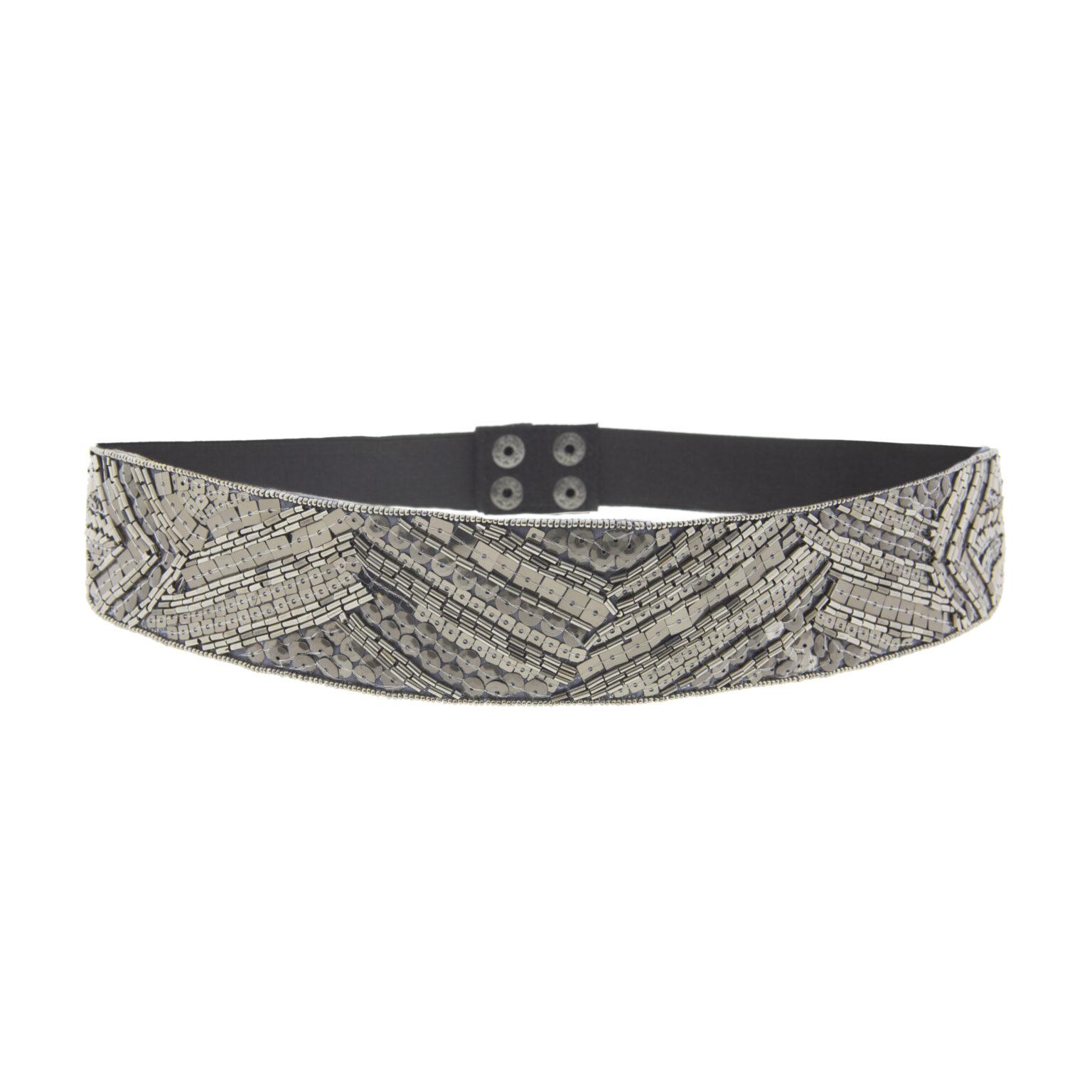 Cinturón elástico motivos de lentejuelas “Alibey”